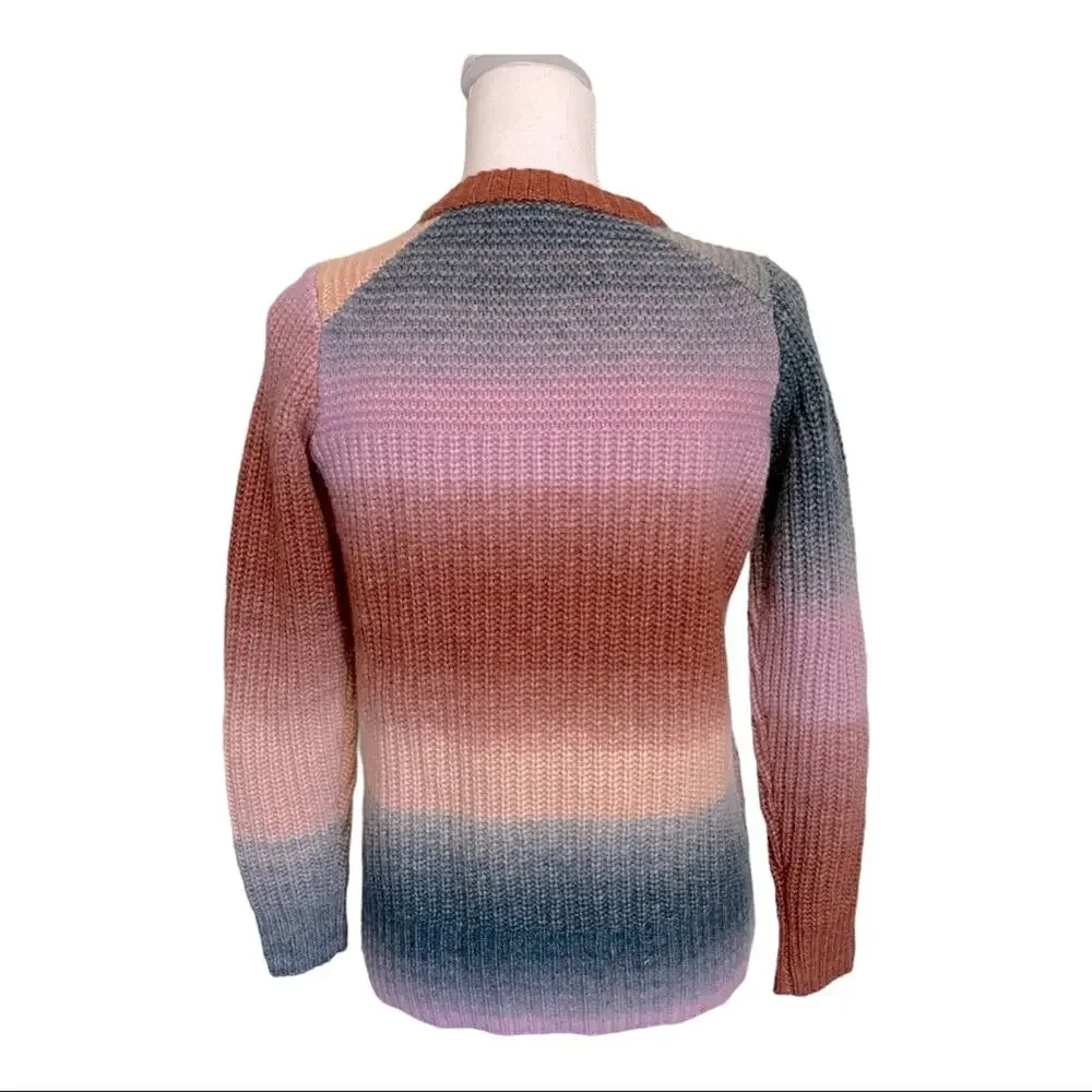 Madewell Space-Dyed Button-Shoulder Pullover Striped Sweater XS NWT